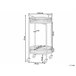 Beliani Carrito de cocina FARLEY Dorado