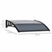 Marquesina Exterior Policarbonato Outsunny Negro