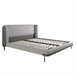 Cama matrimonio tapizada en tela Gris Claro