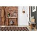 Alfombra de pasillo con refuerzo de goma  Enrejado Trébol marroq 80x820 Marron