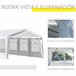 Carpa de Jardín Acero y PE Outsunny 800x400 Blanco