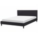 Beliani Cama con somier Terciopelo FITOU 190x214 Negro
