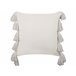 Beliani Cojín decorativo ROCHEA Blanco/ Negro