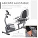 Bicicleta Estática Acero, ABS HOMCOM, deportes y ocio - fitness Gris