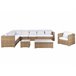 Beliani Conjunto longue XXL Marron Claro