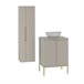 Conjunto de muebles con lavabo individual 2 puertas y columna Daria 60 Conjunto de muebles con lavabo individual 2 puertas y columna Daria 60 Beige