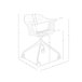 ANGEL CERDA Silla oficina giratoria tela gris claro y pvc negro Gris