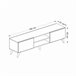 Mueble de TV Grindsted elegante con 2 estantes aglomerado Antracita