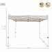Cenador plegable y ajustable en altura Aktive 300x300 Marfil