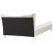 Beliani Cama con somier Terciopelo CHALEIX 168x212 Gris Claro