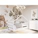 Cama cabina individual en madera YappyHytte 90x208 Blanco