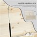 Baúl de Almacenaje Madera de Abeto, Metal Galvanizado Outsunny Marron