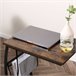 Mesa Auxiliar MDF, Metal y Poliéster HOMCOM 53x35 Marron