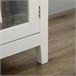 Aparador de Cocina MDF, Melamina de Madera, Vidrio Templado 120 Blanco