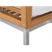 Beliani Conjunto de jardín Madera de acacia BERMUDA Blanco/ Beige