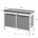 Banco Zapatero de Entreda con 2 Cestas FSR81-HG SoBuy Gris