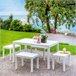 Mesa de exterior Ohana 78x138 Blanco