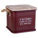 Caja de metal, tapa de madera y asas Caja de metal, tapa de madera y asas Rojo