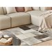 Beliani Alfombra de pelo corto PERVARI 140x200 Gris Oscuro