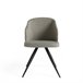 ANGEL CERDA Silla comedor tapizada tela gris Negro