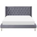 Beliani Cama con somier Terciopelo FORBACH 194x218 Gris