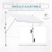 Toldo Manual Retráctil Metal, Aluminio, Poliéster Outsunny 300x150 Blanco