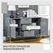 Aparador de Salón MDF, Metal HOMCOM, hogar - muebles de comedor Gris