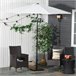 Soporte para Parasol Cemento, Metal Outsunny 40x40 Negro