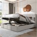 Cama con almacenamiento 200x160 Gris Claro