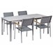 Beliani Conjunto de comedor COSOLETO/GROSSETO Gris