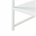 Mesa de centro Ruokolahti con estante acero [en.casa] 43x102 Blanco