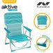 Silla plegable fija aluminio Aktive Beach - mediterráneo Azul