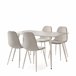 Set de comedor 1 mesa y 4 sillas TRAVIS Set de comedor 1 mesa y 4 sillas TRAVIS Beige