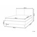 Beliani Cama con somier Poliéster IZERNORE 207x215 Gris Oscuro