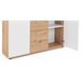 Aparador con 2 puertas y 4 cajones JACKY Blanco/ Madera