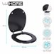 Well Home Asiento de Inodoro con tapa Negro