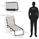 Tumbona Reclinable Acero, PVC Outsunny, deportes y ocio - playa Azul Claro