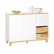 Aparador de Cocina Recibidor 3 Puertas y 2 Cajones FSB75-WN SoBuy Blanco