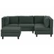 Beliani Sofá modular esquinero con reposapiés Poliéster UNSTAD Verde Oscuro
