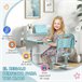 Pupitre Infantil PP, MDF, Acero ZONEKIZ 54x80 Azul