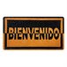 Acomoda Textil – Felpudo de Coco Natural Ecológico Animado. Negro/ Naranja