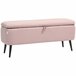 Banco de Almacenaje Poliéster, Espuma HOMCOM Rosa