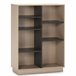 Estantería Librería Vigo 110x80 cm, estantería de Oficina, Color Roble y Gris, 80 x 33 x 110 cm Roble