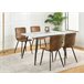 Conjunto de mesa efecto mármol y 4 sillas escandinavas retro Marron