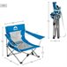 Aktive Silla de playa plegable Azul