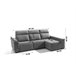 Chaise longue 4 plazas ADRIA relax eléctrico derecho gris claro Gris Claro