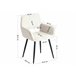 Conjunto de mesa extensible efecto madera y 4 sillas Blanco/ Negro