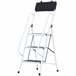 Escalera Plegable Metal, Acero HOMCOM Blanco