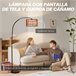 Lámpara de Pie Metal HOMCOM, hogar - iluminación Negro