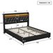 Cama con almacenamiento 200x140 Negro